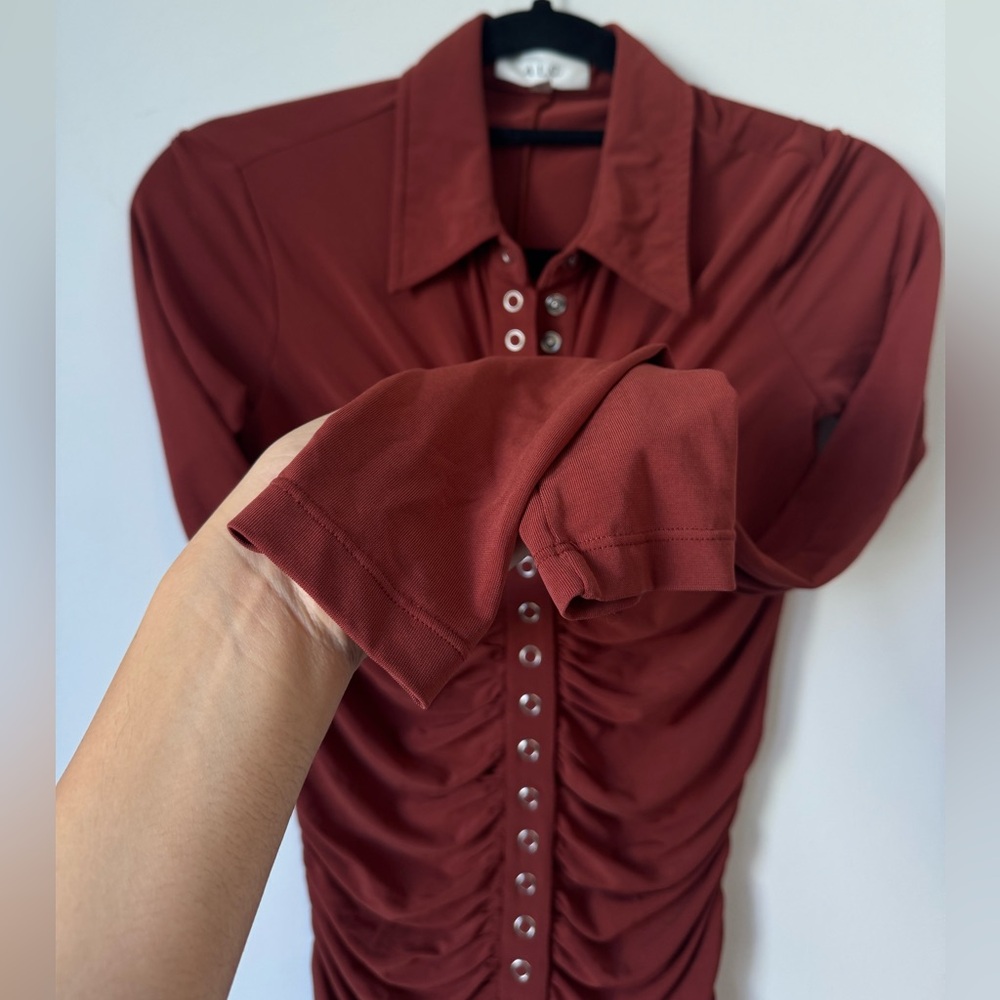 ALC Larsen Ruched Dress - Size XS - Picture 9 of 16